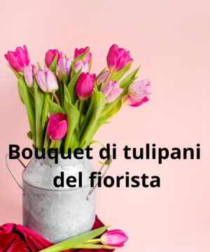 Composizione di tulipani freschi preparata da Orchidea Tricase, ideale per occasioni speciali come compleanni, anniversari e regali primaverili